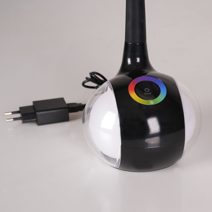 LED RGBW Prigušiva stona lampa na dodir COSMOS LED/6,5W/230V crno