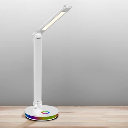 LED RGBW Prigušiva stona lampa na dodir NEPTUN LED/7W/230V bela