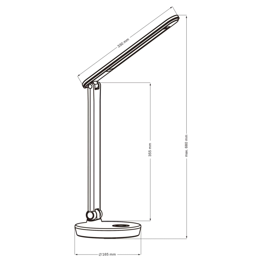 LED RGBW Prigušiva stona lampa na dodir NEPTUN LED/7W/230V bela