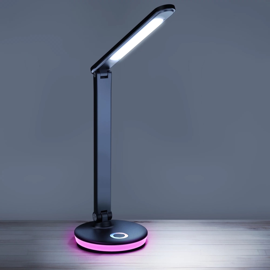 LED RGBW Prigušiva stona lampa na dodir NEPTUN LED/7W/230V crno