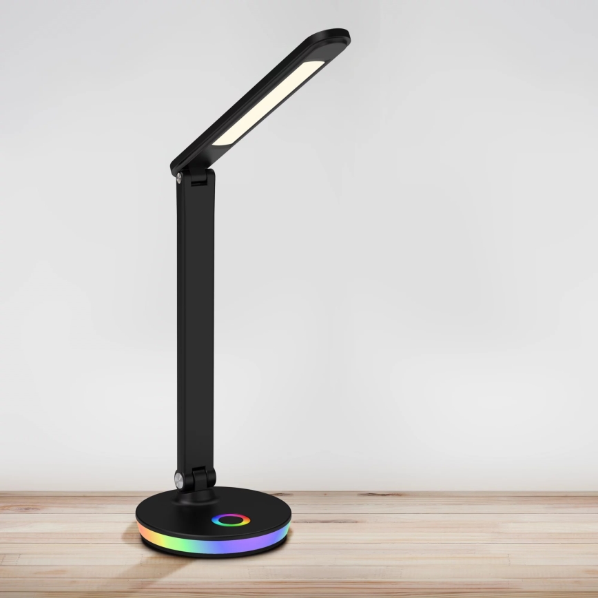 LED RGBW Prigušiva stona lampa na dodir NEPTUN LED/7W/230V crno