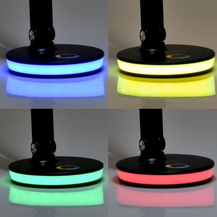 LED RGBW Prigušiva stona lampa na dodir NEPTUN LED/7W/230V crno