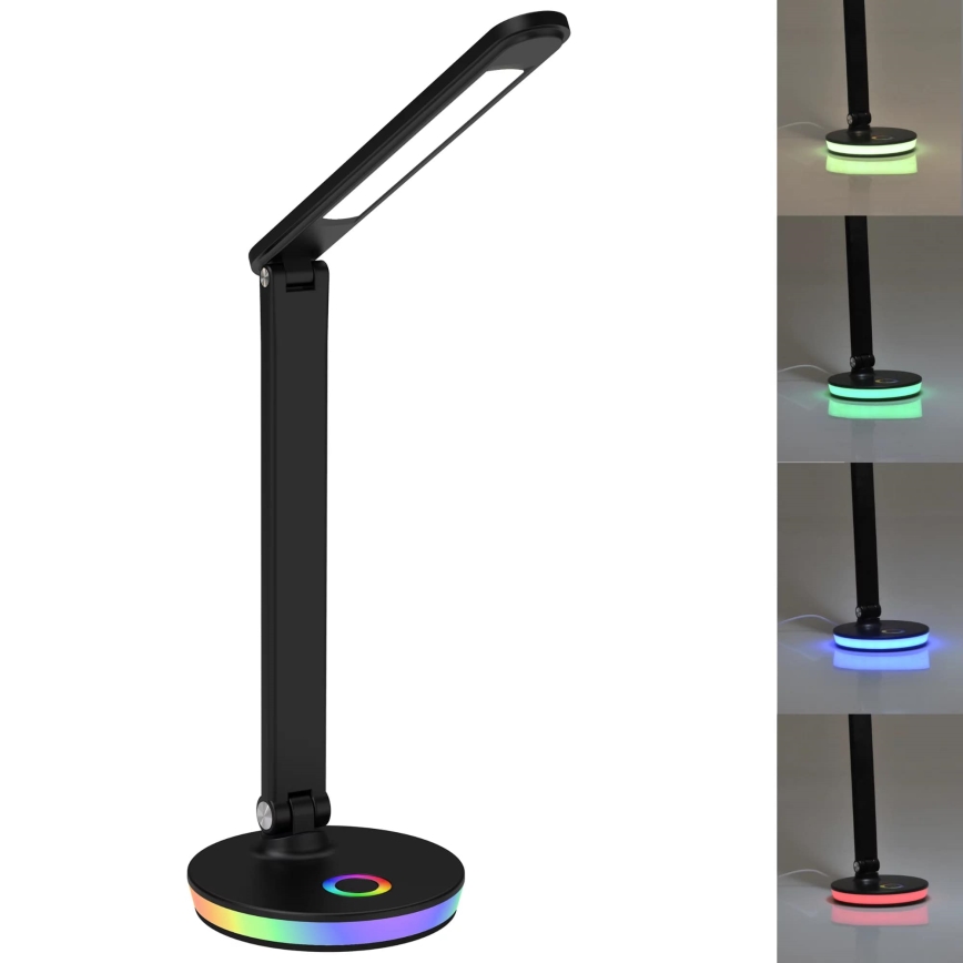 LED RGBW Prigušiva stona lampa na dodir NEPTUN LED/7W/230V crno