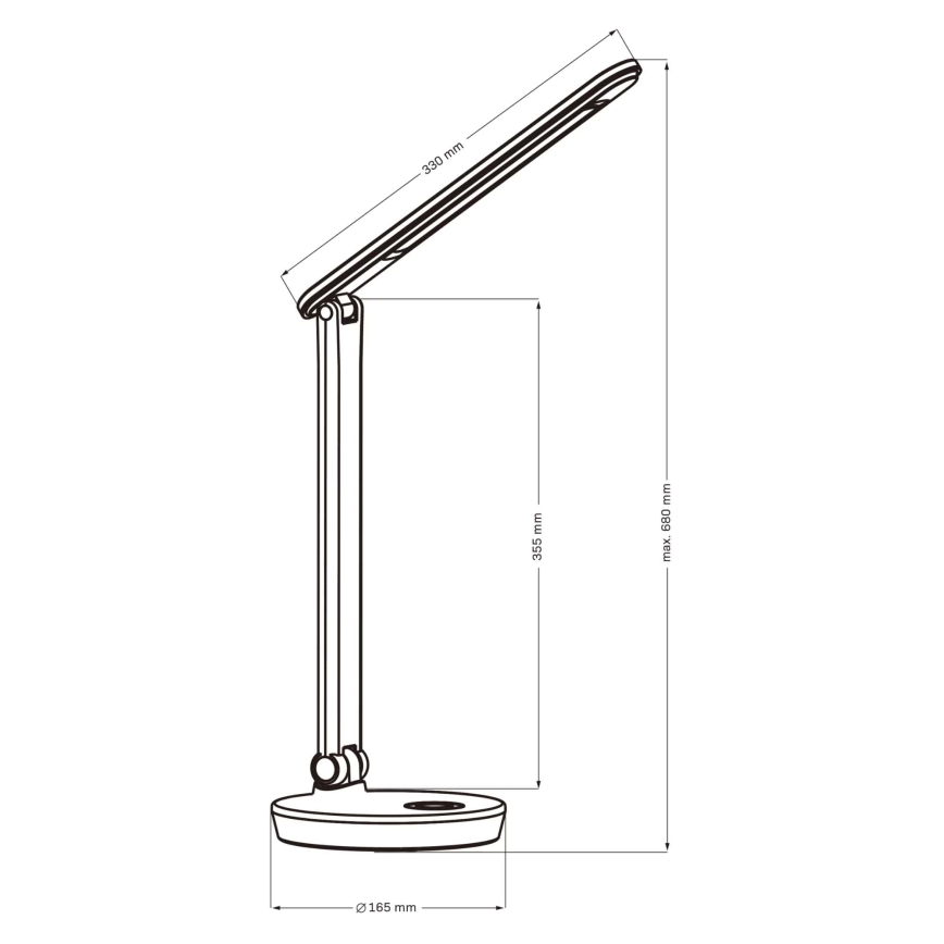 LED RGBW Prigušiva stona lampa na dodir NEPTUN LED/7W/230V crno