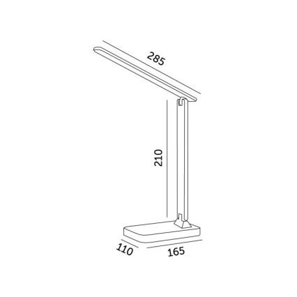LED RGBW Prigušiva stona lampa NOBLITE LED/7W/5V 3000/4000/6500K bela