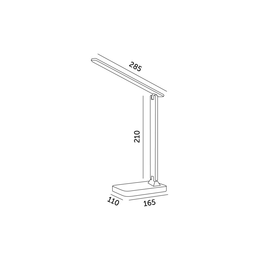 LED RGBW Prigušiva stona lampa NOBLITE LED/7W/5V 3000/4000/6500K bela