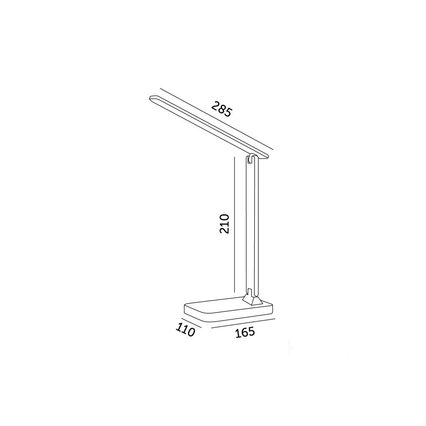 LED RGBW Prigušiva stona lampa NOBLITE LED/7W/5V 3000/4000/6500K crno