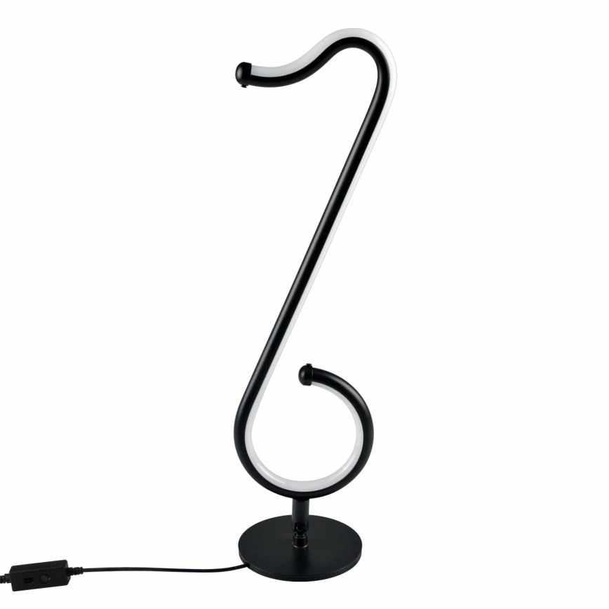 LED RGBW Prigušiva stona lampa NUTKA LED/15W/5V crno + Daljinski upravljač