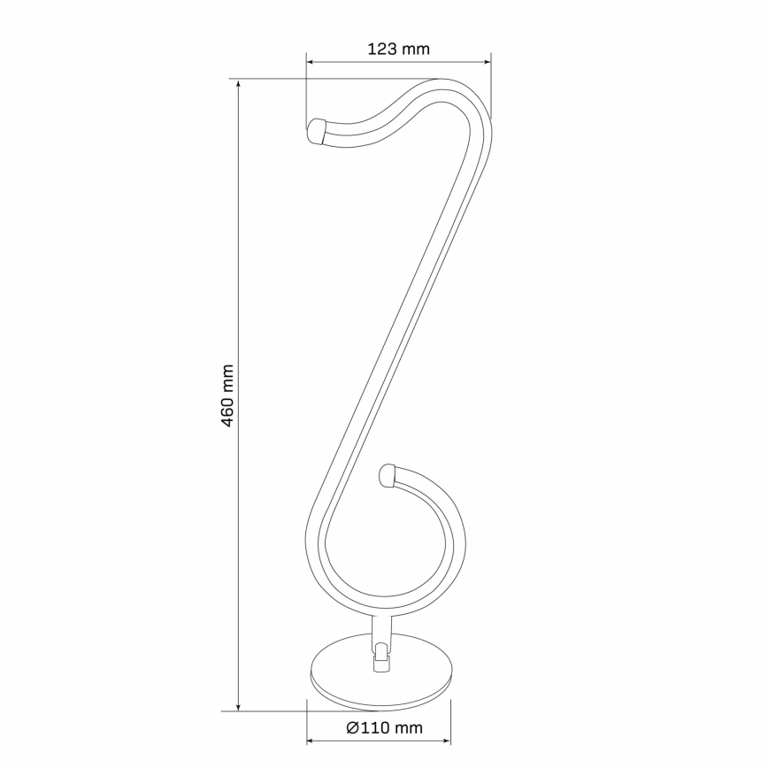 LED RGBW Prigušiva stona lampa NUTKA LED/15W/5V crno + Daljinski upravljač