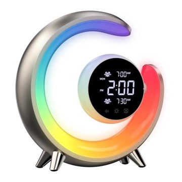 LED RGBW prigušiva stona lampa sa budilnikom PEACOCK LED/20W/5V USB