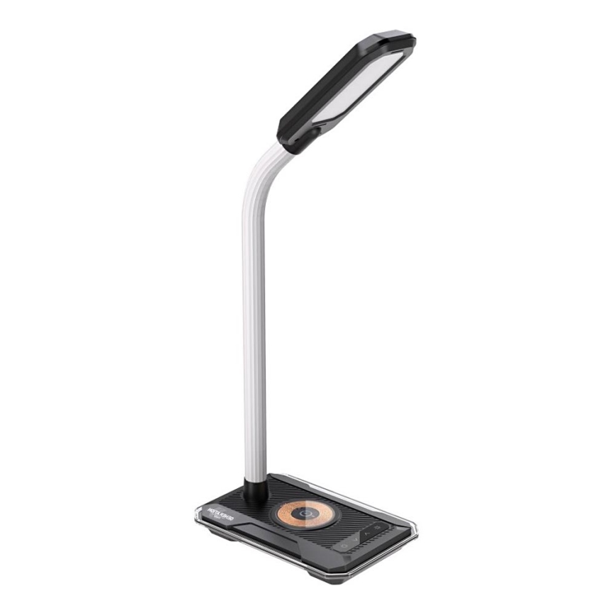 LED RGBW Prigušiva stona lampa sa Qi punjenjem 30W/230V 3000K/4000K/5000K crno