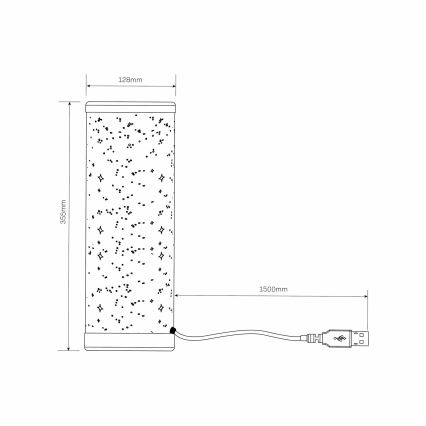 LED RGBW Prigušiva stona lampa STELLA MINI LED/5W/5V + Daljinski upravljač