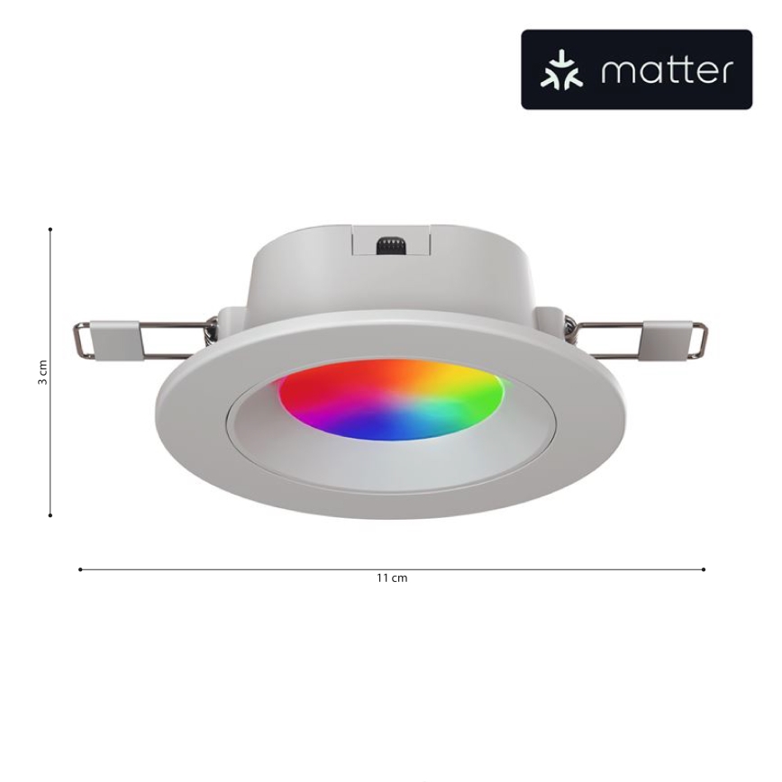 Nanoleaf - LED RGBW Prigušiva ugradbena lampa ESSENTIALS LED/6W/230V 2700-6500K CRI 90 Wi-Fi
