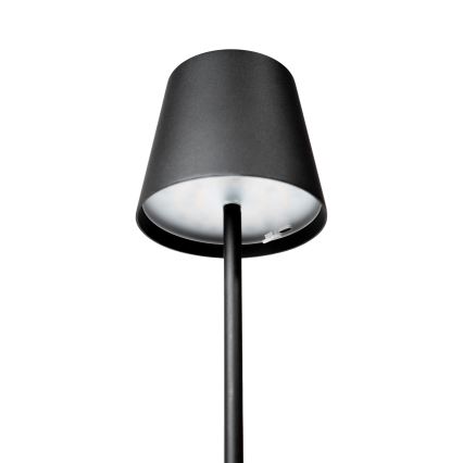 LED RGBW Prigušiva vanjska punjiva lampa LED/4W/4000 mAh 3000/4000/5500K IP44 crno