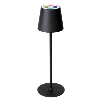 LED RGBW Prigušiva vanjska punjiva lampa LED/4W/4000 mAh 3000/4000/5500K IP44 crno