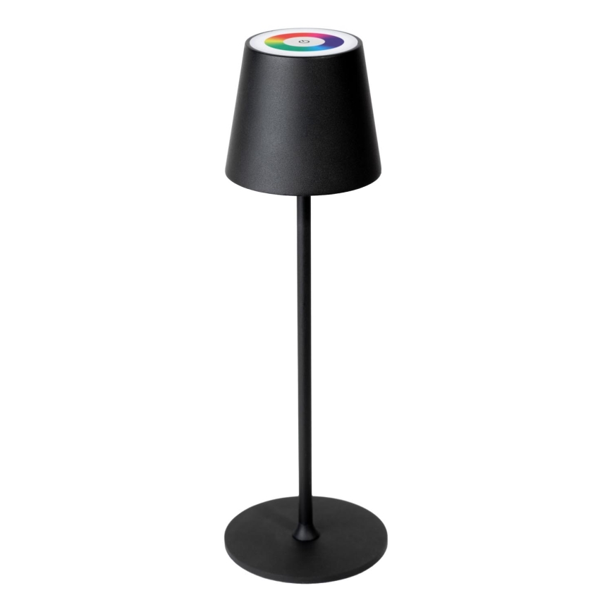LED RGBW Prigušiva vanjska punjiva lampa LED/4W/4000 mAh 3000/4000/5500K IP44 crno