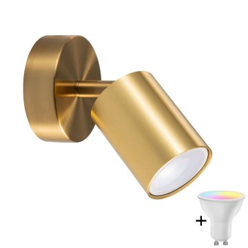 LED RGBW prigušiva zidna spot svetiljka GOLDI 1xGU10/6,5W/230V 2700-6500K Wi-Fi zlatna