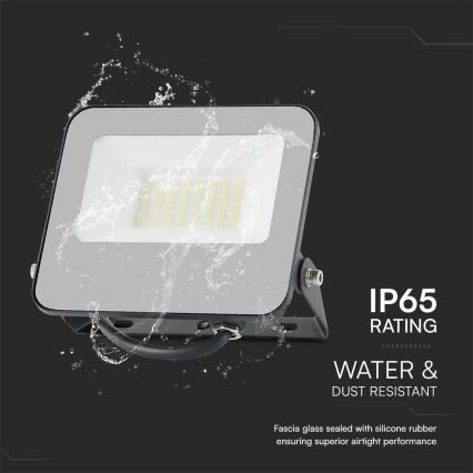 LED RGBW Prigušivi reflektor LED/30W/230V IP65 sivo + Daljinski upravljač