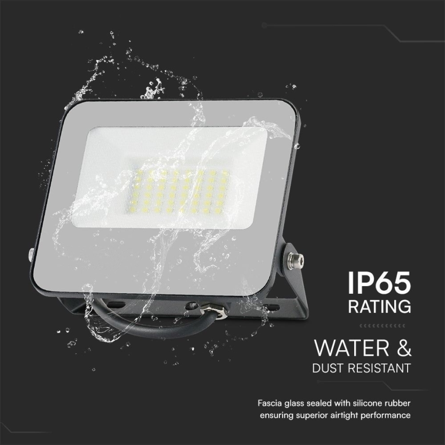 LED RGBW Prigušivi reflektor LED/30W/230V IP65 sivo + Daljinski upravljač