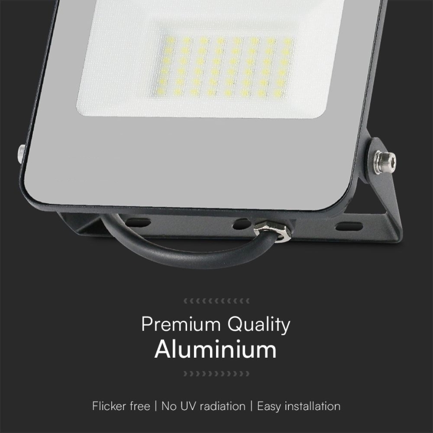 LED RGBW Prigušivi reflektor LED/30W/230V IP65 sivo + Daljinski upravljač