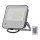 LED RGBW Prigušivi reflektor LED/50W/230V IP65 sivo + Daljinski upravljač