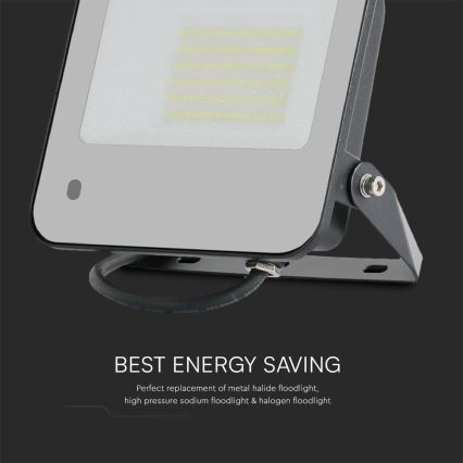 LED RGBW Prigušivi reflektor LED/50W/230V IP65 sivo + Daljinski upravljač