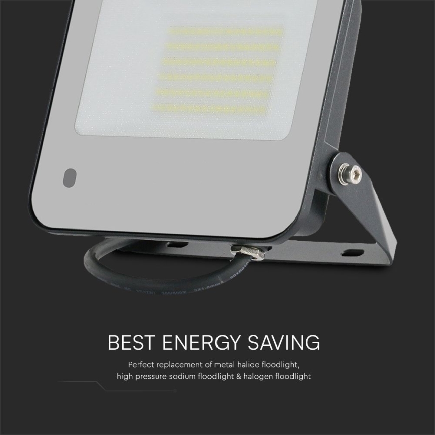 LED RGBW Prigušivi reflektor LED/50W/230V IP65 sivo + Daljinski upravljač