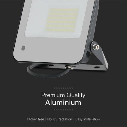LED RGBW Prigušivi reflektor LED/50W/230V IP65 sivo + Daljinski upravljač