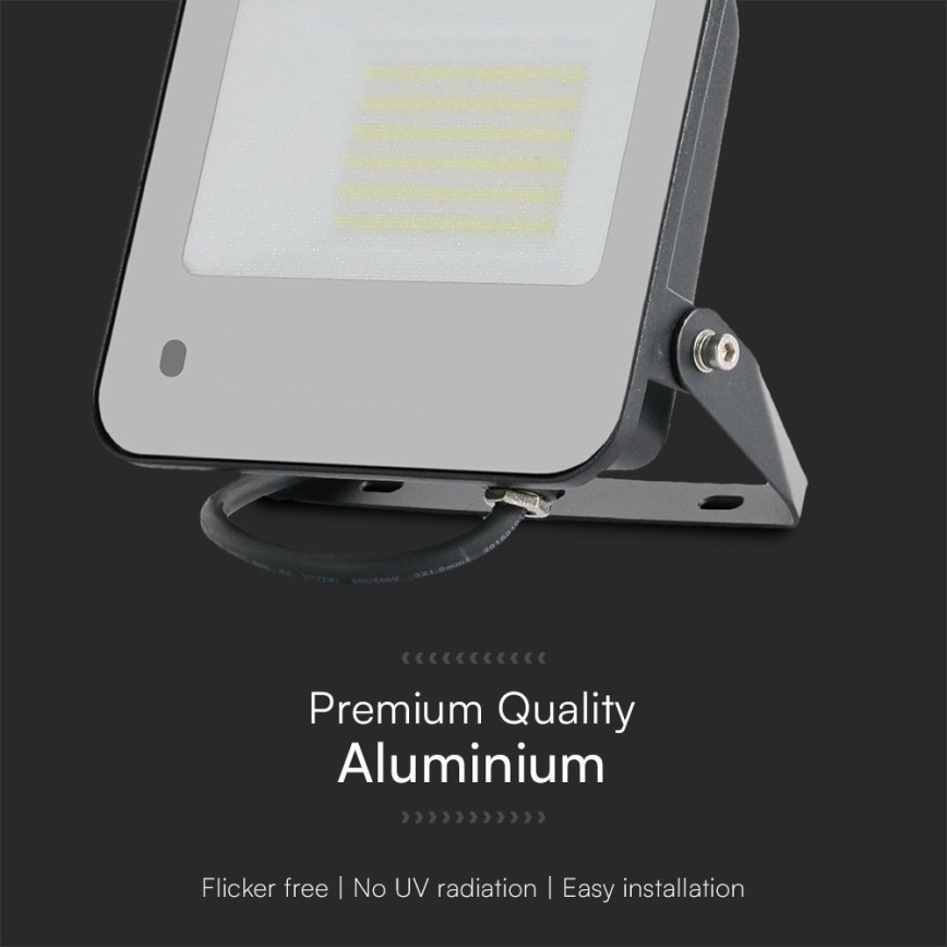 LED RGBW Prigušivi reflektor LED/50W/230V IP65 sivo + Daljinski upravljač
