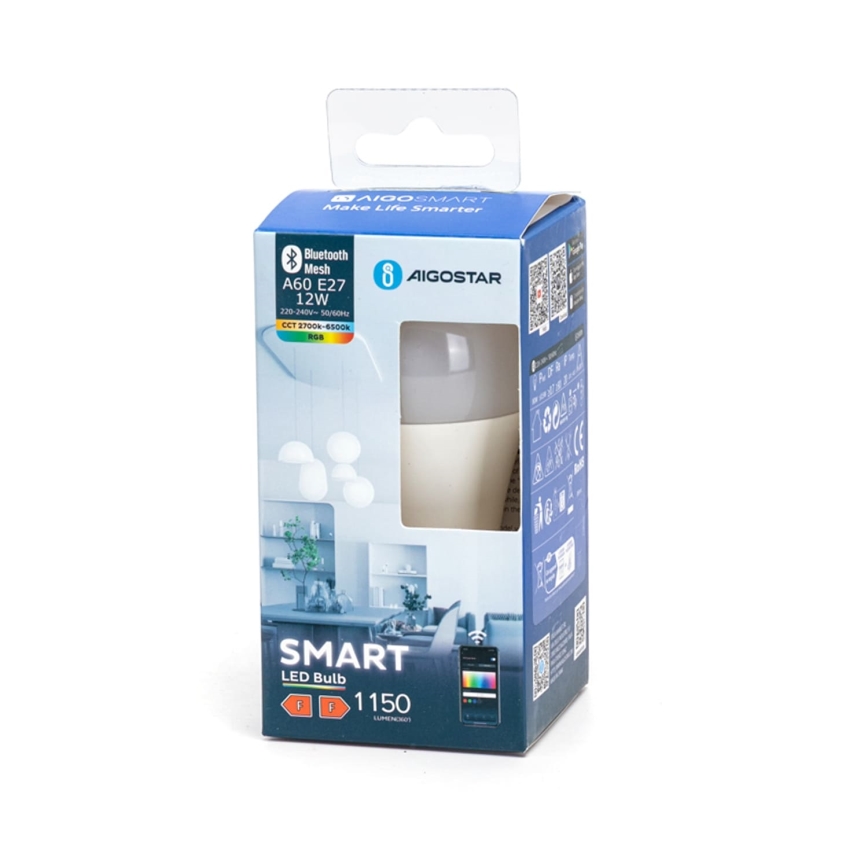 LED RGBW Prigušiva sijalica A60 E27/12W/230V 2700-6500K - Aigostar
