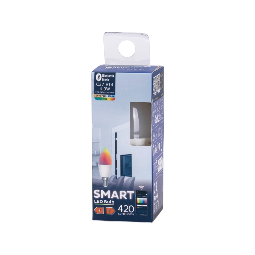 LED RGBW Prigušiva sijalica C37 E14/4,9W/230V 2700-6500K - Aigostar