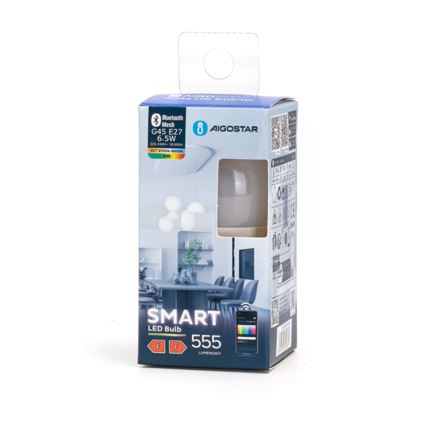 LED RGBW Prigušiva sijalica G45 E27/6,5W/230V 2700-6500K - Aigostar