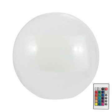 LED RGBW Solarna lampa BALL LED/1,2V pr. 30 cm IP65 + Daljinski upravljač