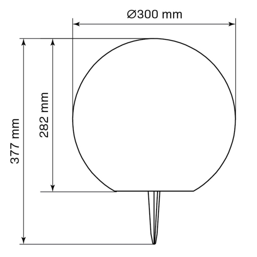 LED RGBW Solarna lampa BALL LED/1,2V pr. 30 cm IP65 + Daljinski upravljač