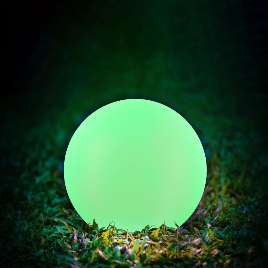 LED RGBW Solarna lampa BALL LED/1,2V pr. 40 cm IP65 + Daljinski upravljač