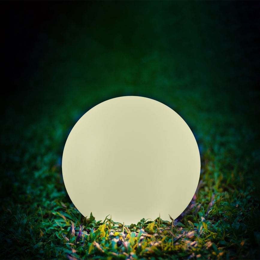 LED RGBW Solarna lampa BALL LED/1,2V pr. 40 cm IP65 + Daljinski upravljač
