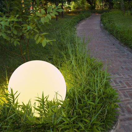 LED RGBW Solarna lampa BALL LED/1,2V pr. 40 cm IP65 + Daljinski upravljač