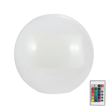 LED RGBW Solarna lampa BALL LED/3,2V pr. 20 cm IP65 + Daljinski upravljač