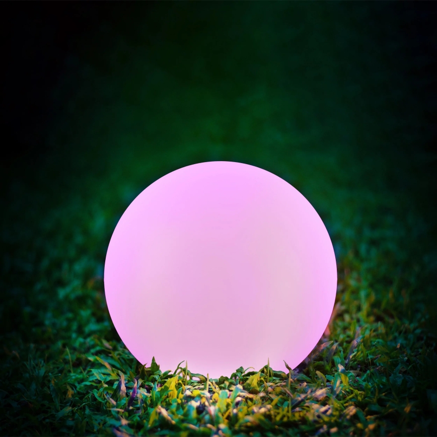 LED RGBW Solarna lampa BALL LED/3,2V pr. 20 cm IP65 + Daljinski upravljač