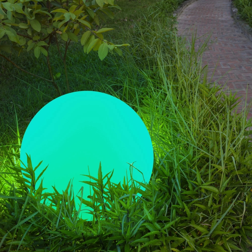 LED RGBW Solarna lampa BALL LED/3,2V pr. 20 cm IP65 + Daljinski upravljač