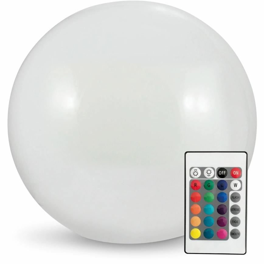 LED RGBW Solarna lampa BALL LED/3,2V pr. 20 cm IP65 + Daljinski upravljač