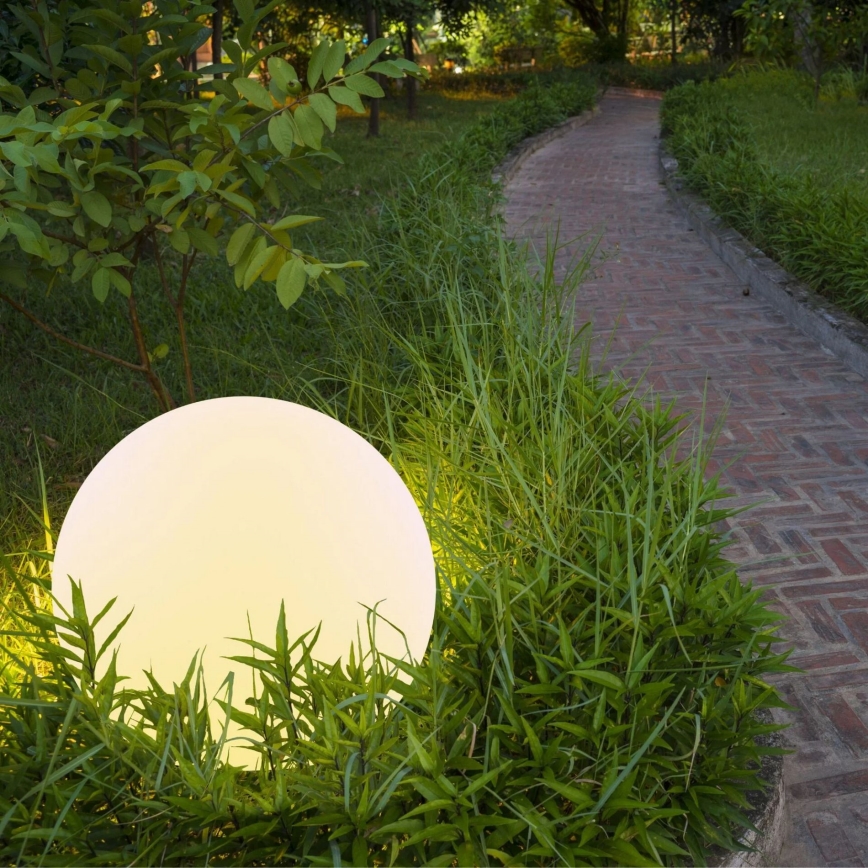 LED RGBW Solarna lampa BALL LED/3,7V 1500 mAh pr. 50 cm IP65 + Daljinski upravljač