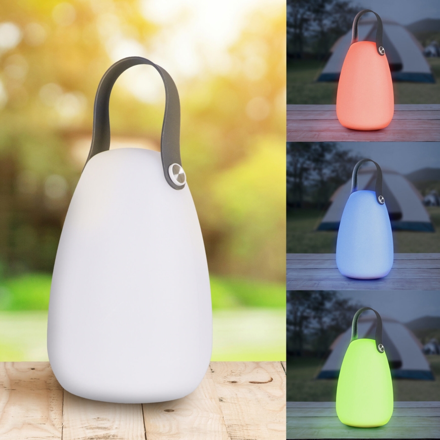 LED RGBW Solarna lampa CANARIA LED/2W/1,2V 400 mAh IP44 bela