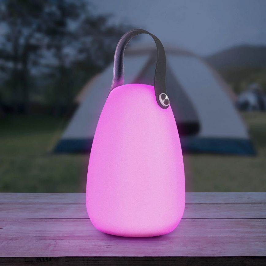 LED RGBW Solarna lampa CANARIA LED/2W/1,2V 400 mAh IP44 bela