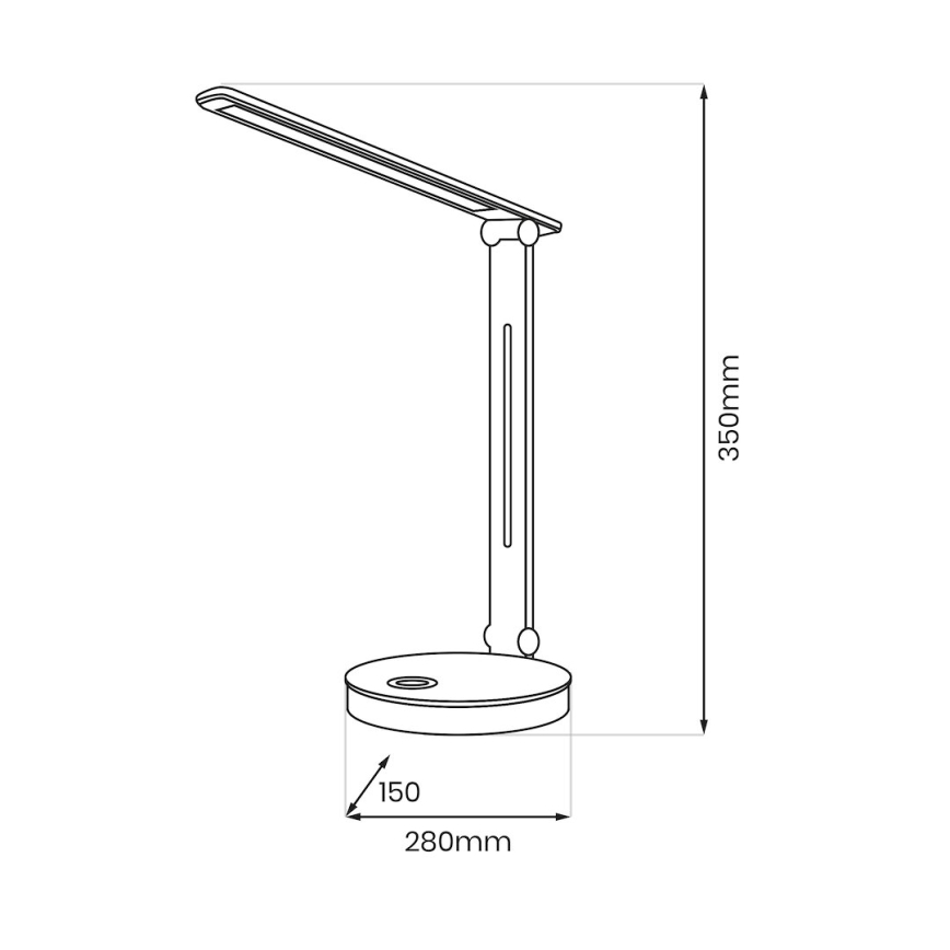 LED RGBW Stona lampa BRUNO LED/5W/5V 3000/4500/6000K crno