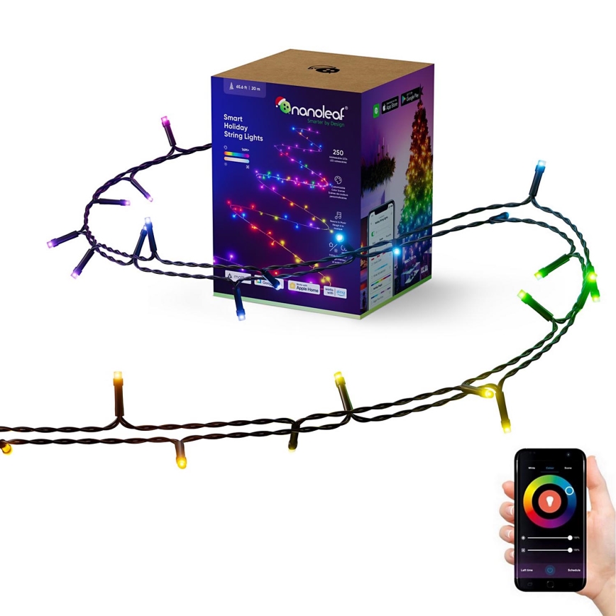 Nanoleaf - LED RGBW Vanjske Božićne lampice ESSENTIALS 250xLED 2x10m 2700-6500K Wi-Fi IP44