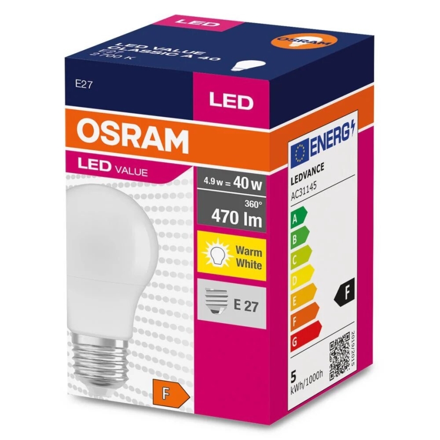 LED Sijalica A40 E14/4,9W/230V 2700K - Osram