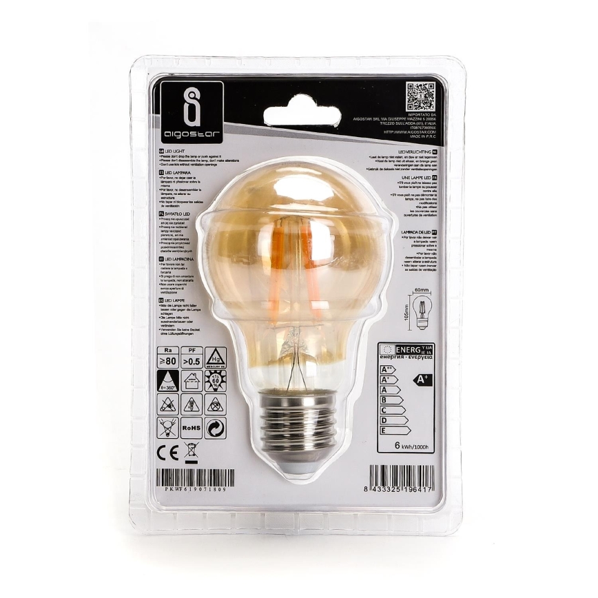 LED Sijalica A60 E27/6W/230V 2200K - Aigostar