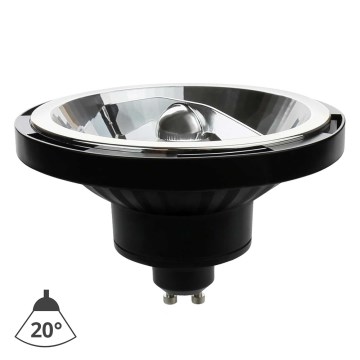LED Sijalica AR111 GU10/10W/230V 3000K 20° crno