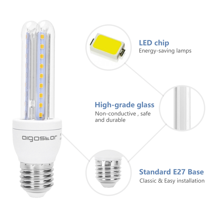 LED Sijalica B5 E27/8W/230V 3000K - Aigostar